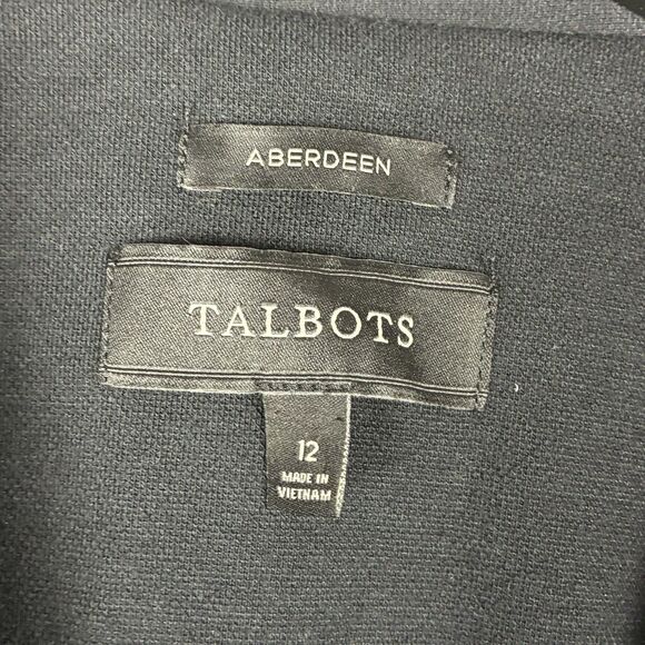 Talbots Aberdeen Womens Blazer Sz 12 L Black Work Jacket Closet Classic NWOT - Picture 6 of 9
